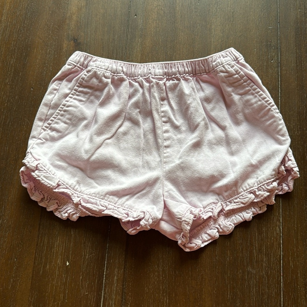 Size 8 J. Crew Crewcuts pocketed ruffle trim shorts in light pastel purple
